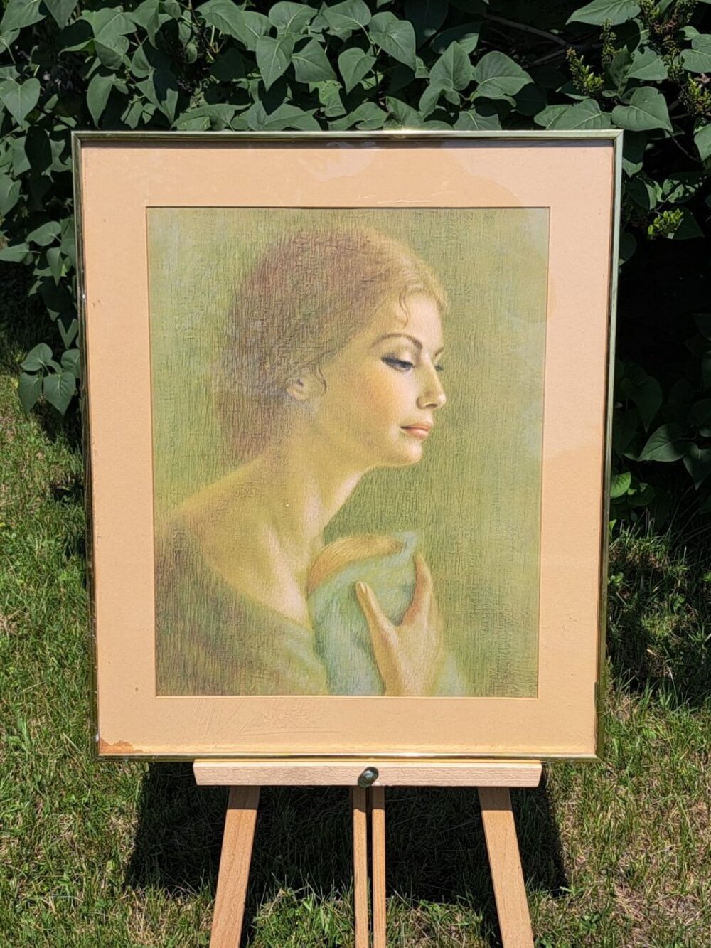 Irene Spencer Mother & Child Print 1968 Framed Under Glass